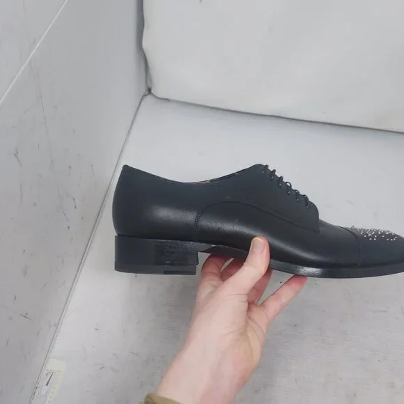 Christian Louboutin MENS Maltese Stud Black Derby Shoe